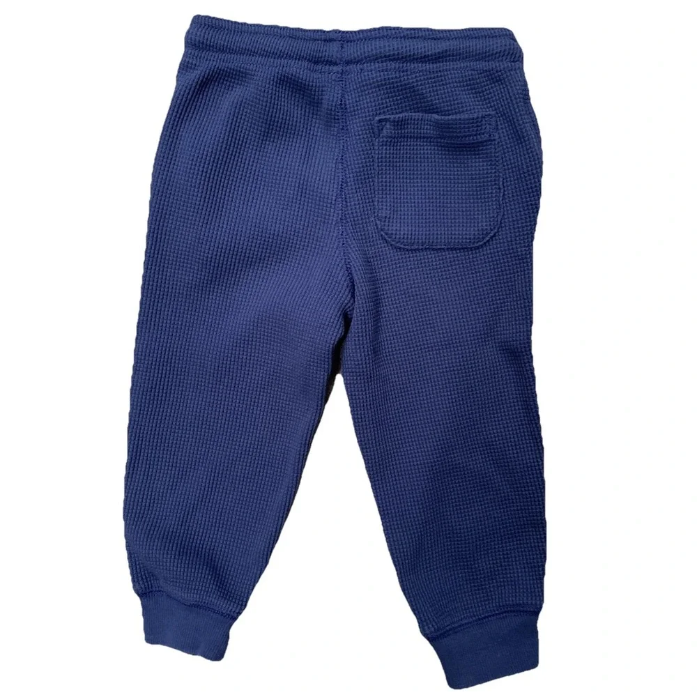 Carter's Toddler Boys 18M Navy Blue Thermal Jogger Sweatpants Elastic Waist